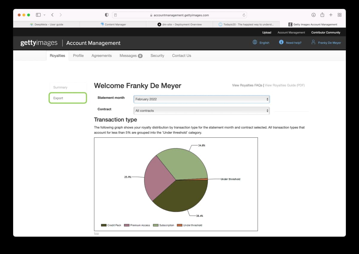 Account Management Navigation
