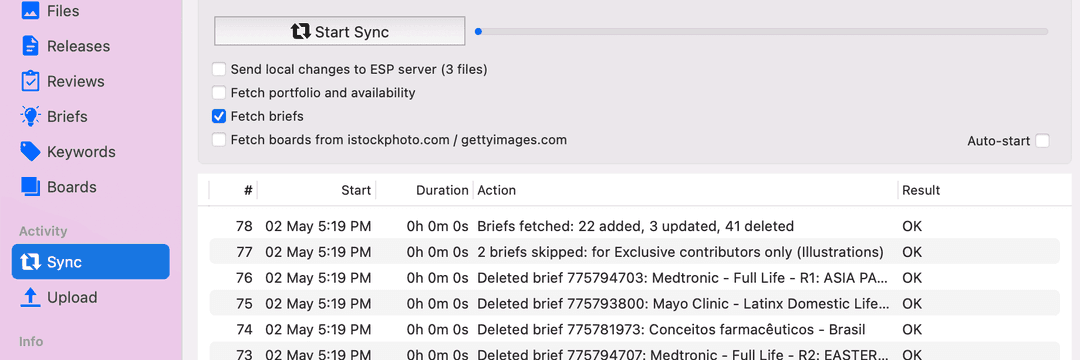 Sync Settings with Fetch Briefs Option