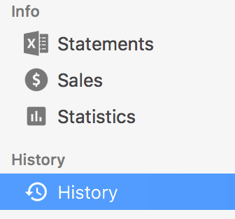 DeepMeta History Interface - Left Menu
