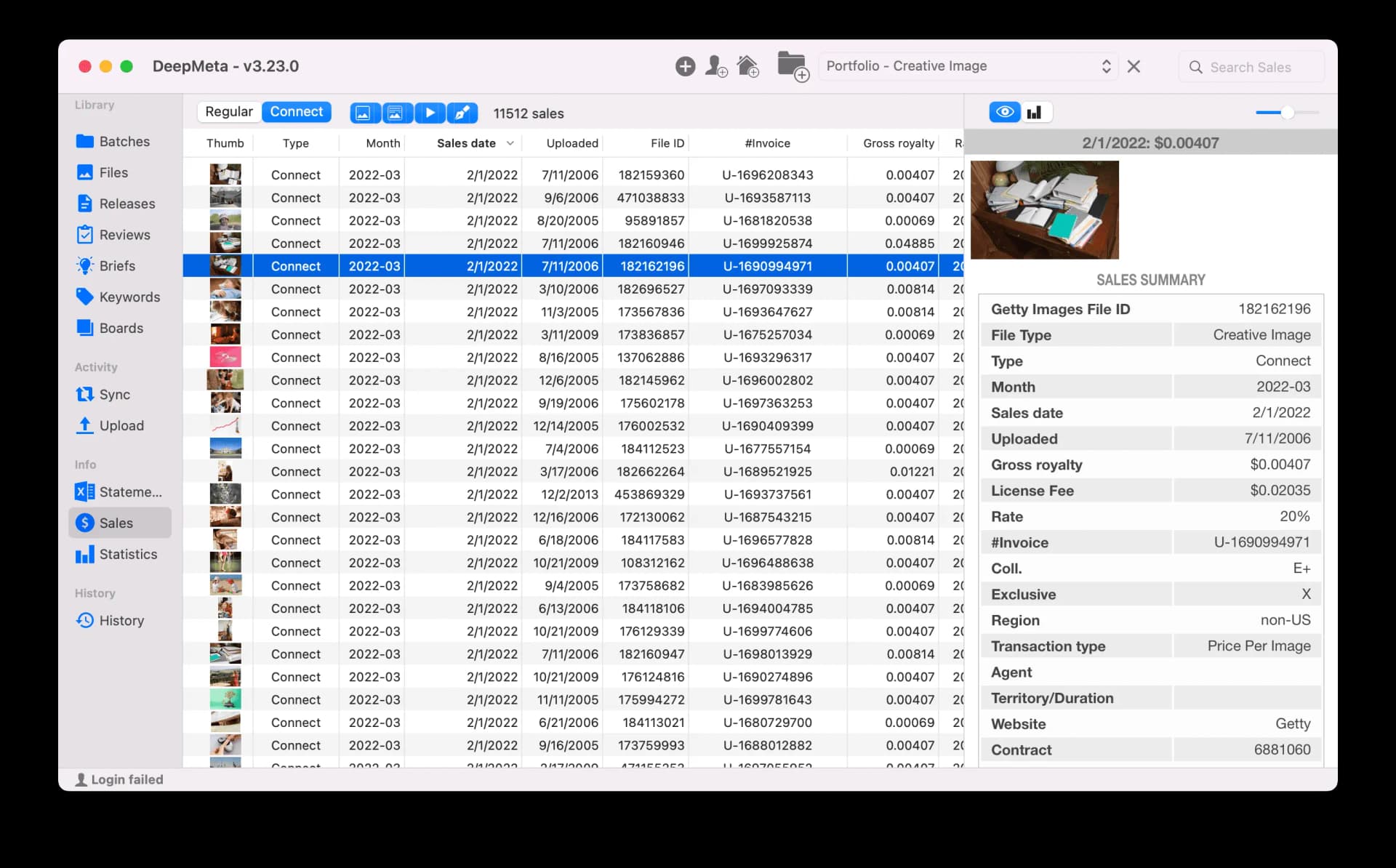 Sales Section Interface