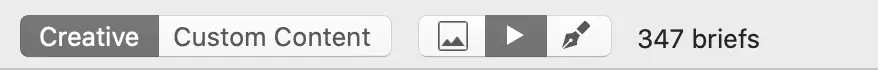 Filtered Creative Video Briefs