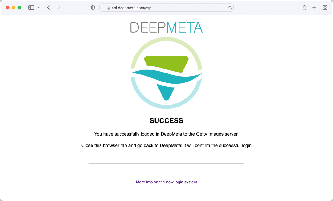 Successful Authorization Confirmation
