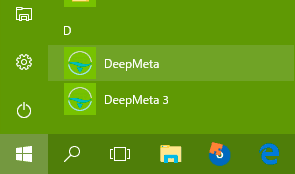 Windows Start Menu with DeepMeta