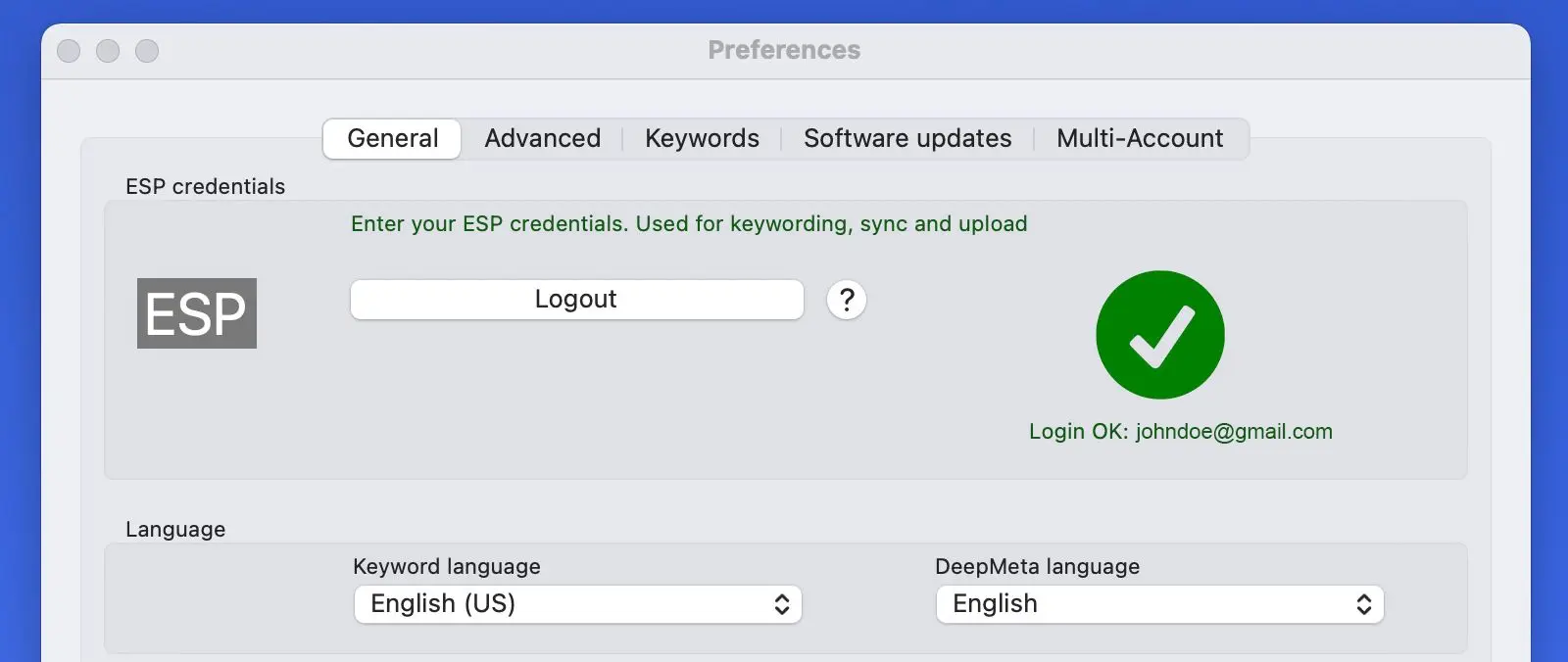 Successful Login Confirmation in DeepMeta